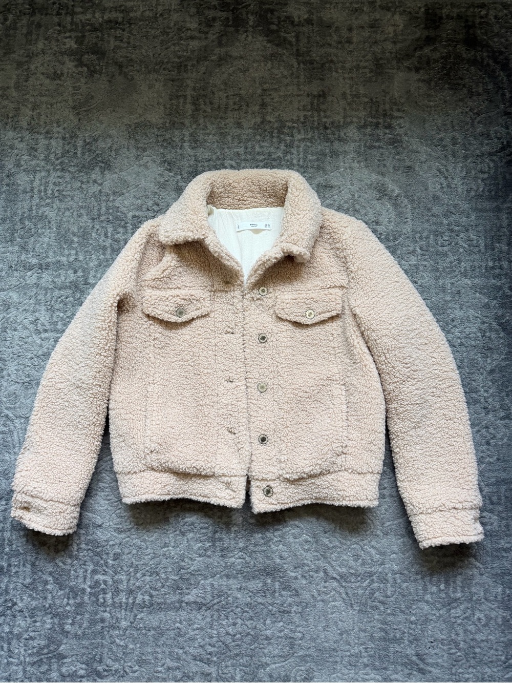 Mango Faux-Shearling Teddy Trucker Jacket